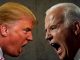 mashup image of donald trump and joe biden yelling at each other