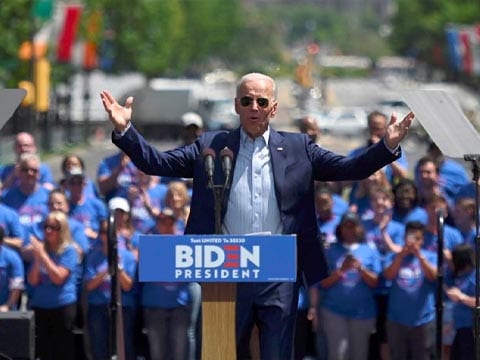 Joe Biden ralley when campaigned during presidential election 2020