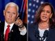 vice president mike pence next to vp candidate kamala harris