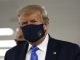 donald trump wearing a covid mask