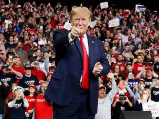 President Donald Trump at rally